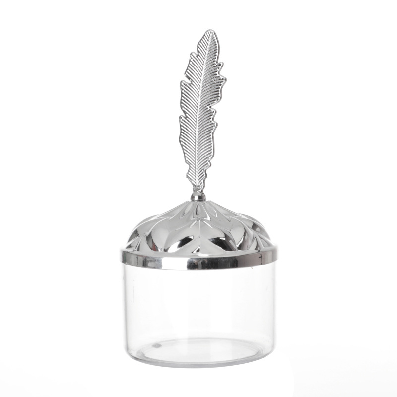 Venta al por mayor de estilo europeo oro y plata taza de postre de plástico taza de hornear decoración de la boda del banquete suministros caja de embalaje creativo