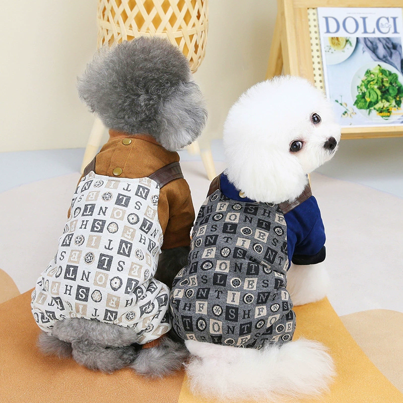 Маленький и средний размер собака животное письмо ремешок формы цельный Одежда, чтобы согреться