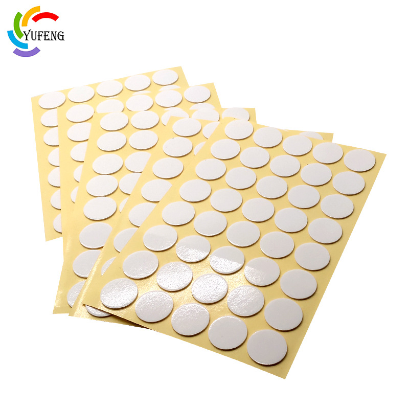 Base de espuma para mecha de vela redonda, cinta adhesiva de doble cara blanca, espuma de PE de alta viscosidad, adhesivo fijo.