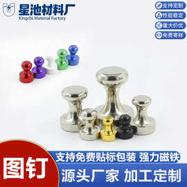跨境强磁图钉磁铁12*16金属磁钉冰箱贴磁铁强力磁钉毛毡磁铁强磁