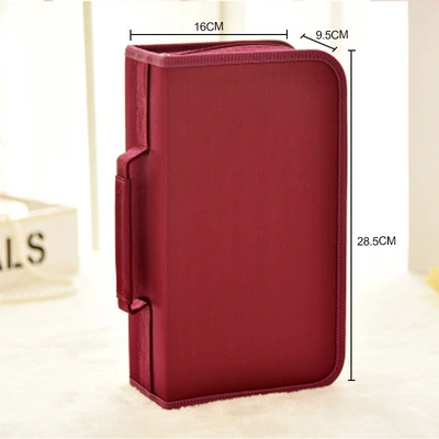 shipping, large-capacity disc storage box, Multimediya və saxlama aksesuarları - 128-pieces-of-mercerized-fabric-in-burgundy-color