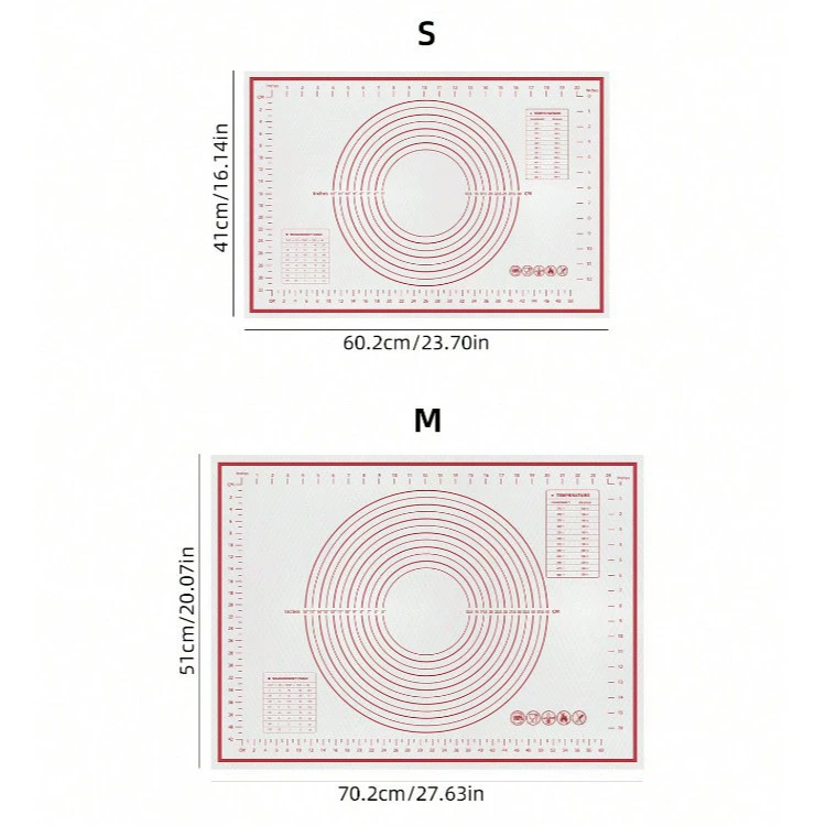 Силиконовая большая раскаточная доска масштабирована