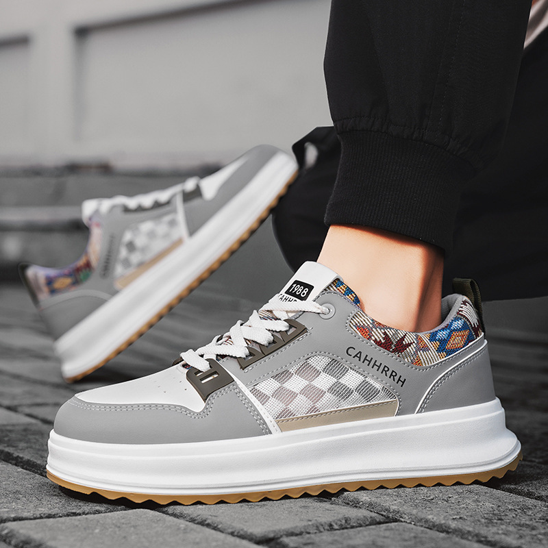 2025 nuevos modelos de verano para hombres ligeros, transpirables, modelos finos, tendencia, moda versátil, zapatillas de deporte casuales simples para hombres