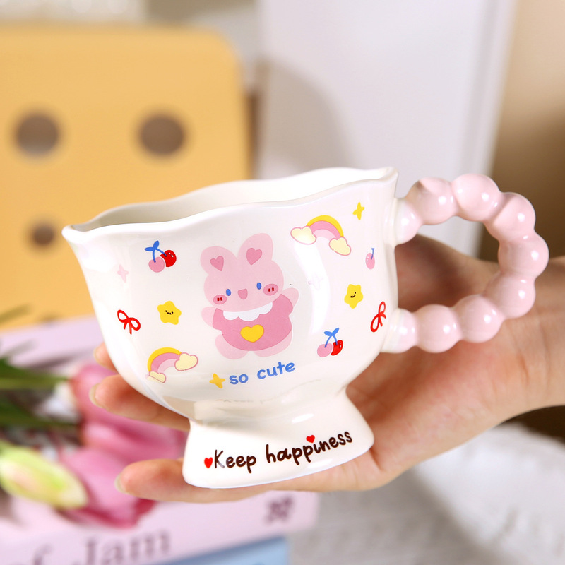 クリエイティブなかわいい子犬マグカップ、見栄えの良いカップルマグカップ、家庭用セラミックマグカップ、女の子の誕生日プレゼント、お土産|undefined