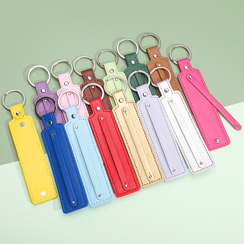 Leather Keychain Key Ring Pendant DIY Jewelry Accessories Keychain Pendant Bag Mobile Phone Chain Hanging Material