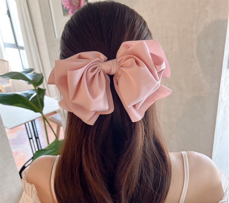 Simple Style Solid Color Bow Knot Cloth Hair Clip display picture 2