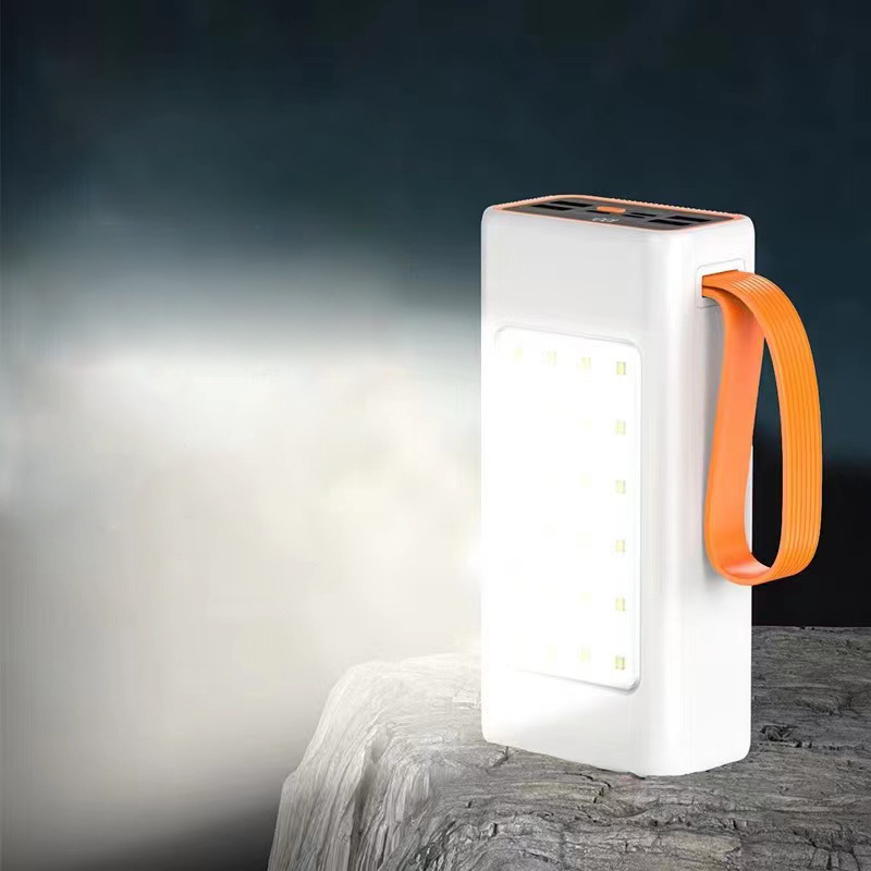 Lámpara de iluminación doble LED compacta y conveniente al aire libre con cable multipuerto doble salida USB 66w gran capacidad carga rápida tesoro de carga