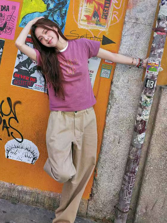 【预】SPE*LL2025秋季新品经典宽松休闲裤复古百搭垂感直筒裤子女|undefined