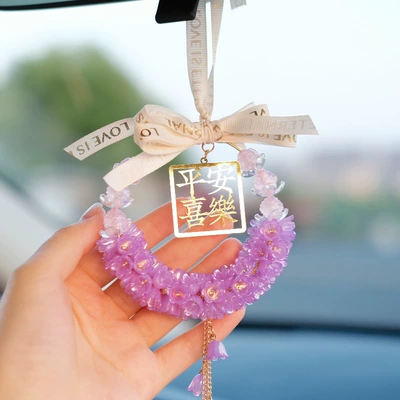 Internet Celebrity Car Hanging Pendant – Car hanging - dark-violet-smooth-sailing-66-lily-of-the-valley-flowers