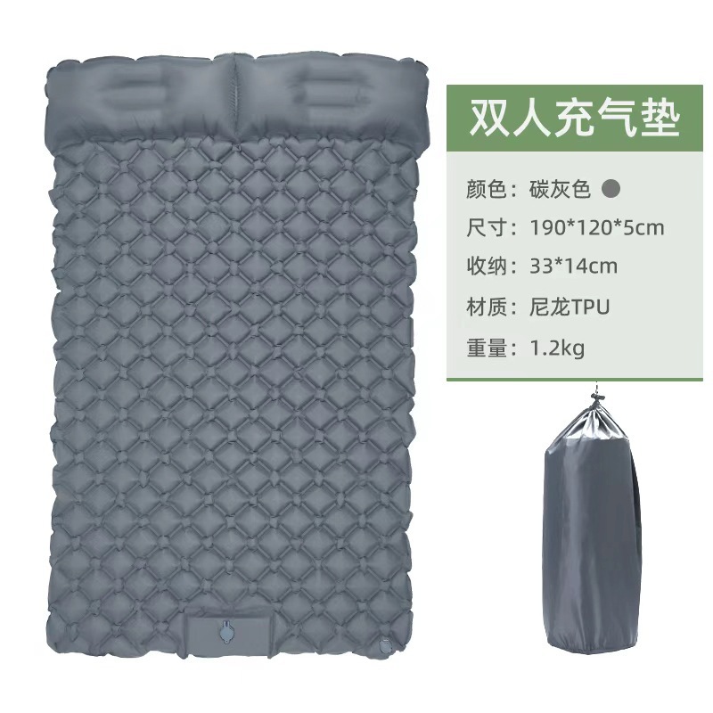 Cojín inflable transfronterizo al aire libre acampando pie colchón inflable automático prensado diamante TPU con almohada camping cojín de dormir