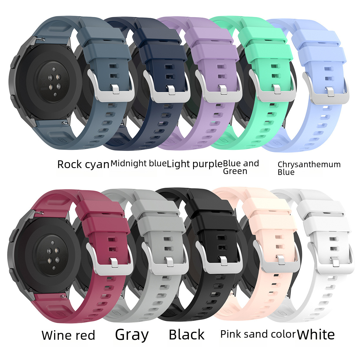 Applicable for Huawei Watch GT2e watch silicone strap, GT 2E official same metal buckle wristband, high-quality