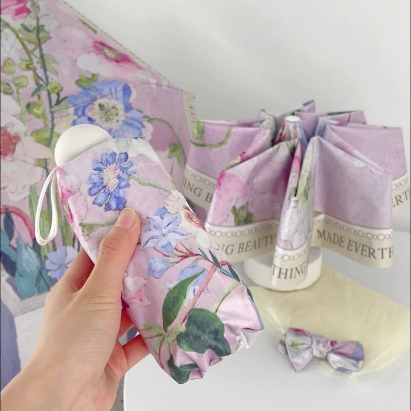 ♡ Retro Oil Painting 70% off Fully Automatic Vinyl Sunshade Sun Protection Uv Protection 50% off Umbrella Advertising Customization