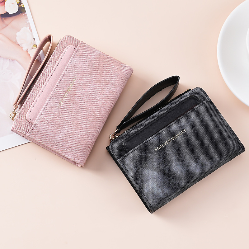 Fashionable women's card holder 80% off zipper wallet wholesale for export, short exquisite coin purse with stylish design, portable new style