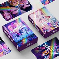 镭射闪卡 猎魔女团双面30张小卡 LOMO卡 动漫周边 盒装照片 贺卡