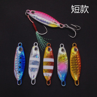 路亚铁板  短版duo铁板 路亚裸片血槽钩翘嘴鲈鱼海钓淡水路亚亮片