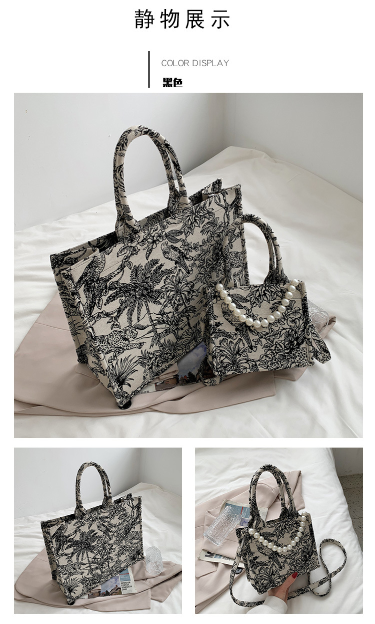 275g Weight Canvas Lining Material Open Closure Type Single Shoulder Strap Strap Type Messenger Bag Bags Type Shopping Occasion Canvas Material Solid Color Pattern All Seasons Season Women's Gender Vintage Style Style Square Shape Black Color Medium Size Large-capacit Canvas Bag College Students Tote Bag 14