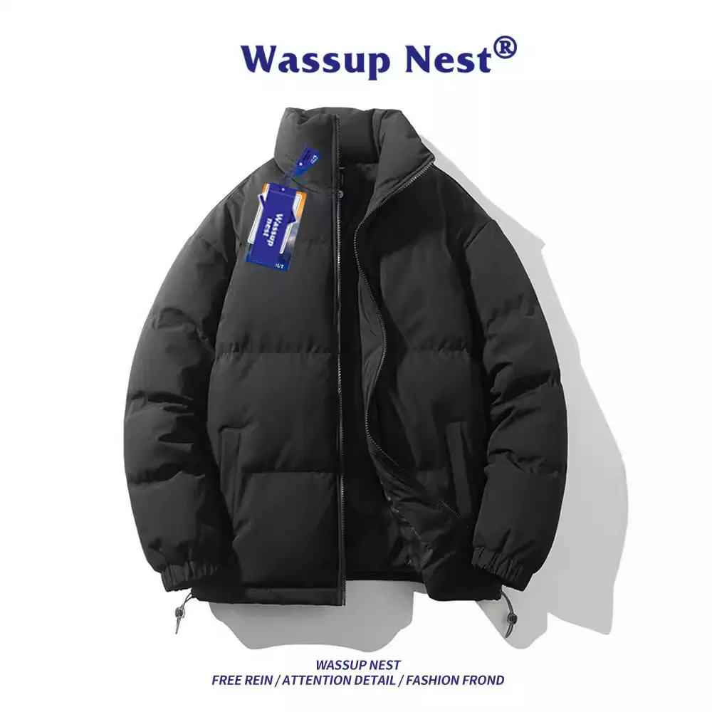 wassup羽绒棉服男外套新款冬季棉衣加厚潮牌立领情侣款面包服冬装