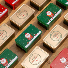 圣诞马口铁盒现货糖果包装盒创意礼品盒跨境圣诞老人马口铁收纳盒