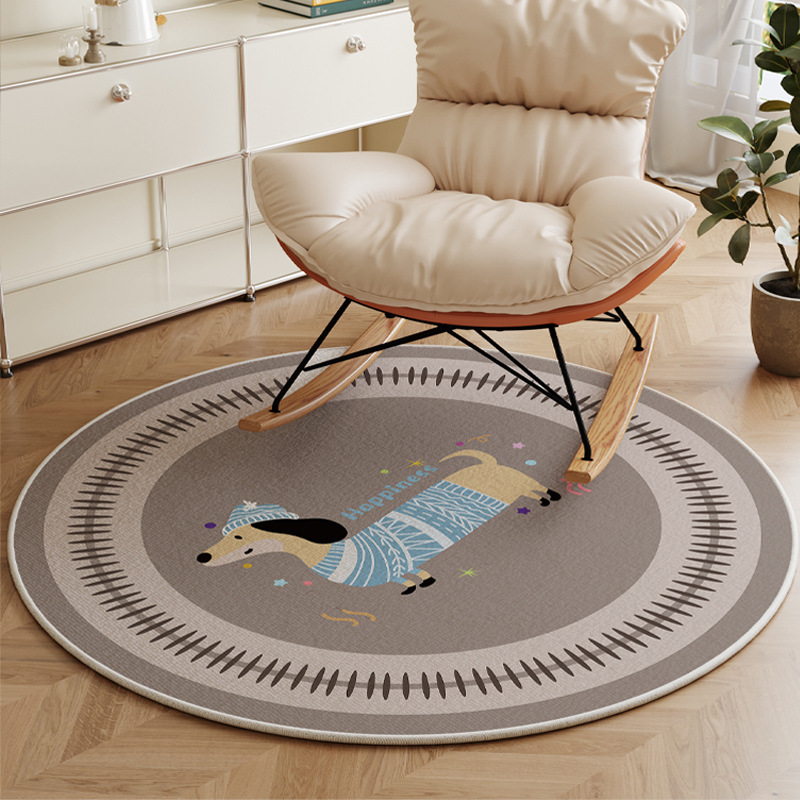 Yuri Happy Puppy 벨기에 벨벳 카펫 - 라운드