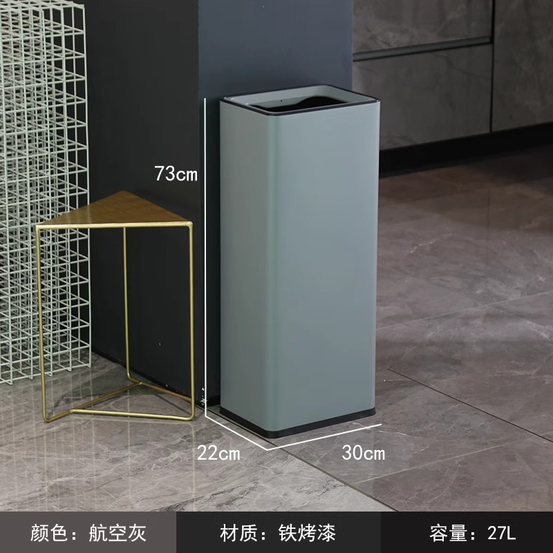 ステンレス製ゴミ箱、浴室用ペーパータオルロッキング蓋バケツ、大容量オフィスロビー廊下直接投げ収納バケツ|undefined
