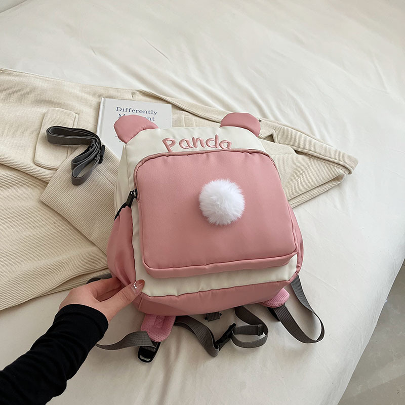 Mochila de lona de color de contraste de jardín de infantes 2023 temporada escolar