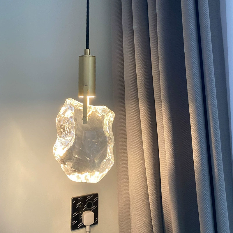 Современная медная потолочная лампа Cristal для гостиной/спальни, стиль люксовый свет