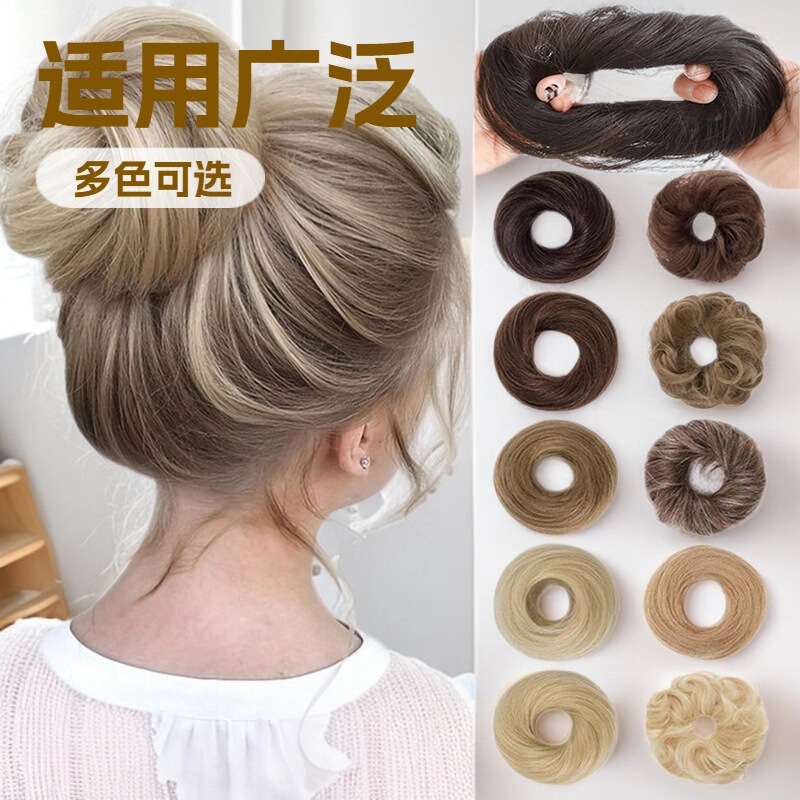 Hair Tie for Straight Hair, Fluffy Bun Hair Accessory for Women, Bun Hairstyle