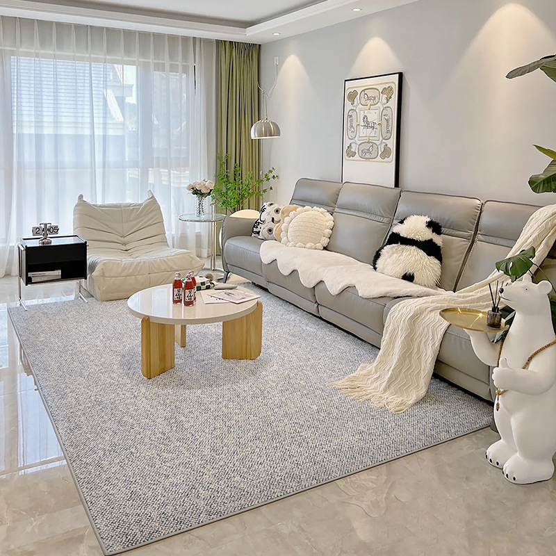 Alfombra de sala de estar de lana ligera de lujo resistente a la suciedad fácil de cuidar mantas de mesa de té sofá doméstico dormitorio personalizado al por mayor esteras gruesas