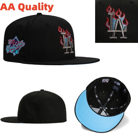 Sombreros de béisbol SOX completamente cerrados y no ajustables transfronterizos, a hombres y mujeres les gusta usar sombreros de ala plana de los Dodgers