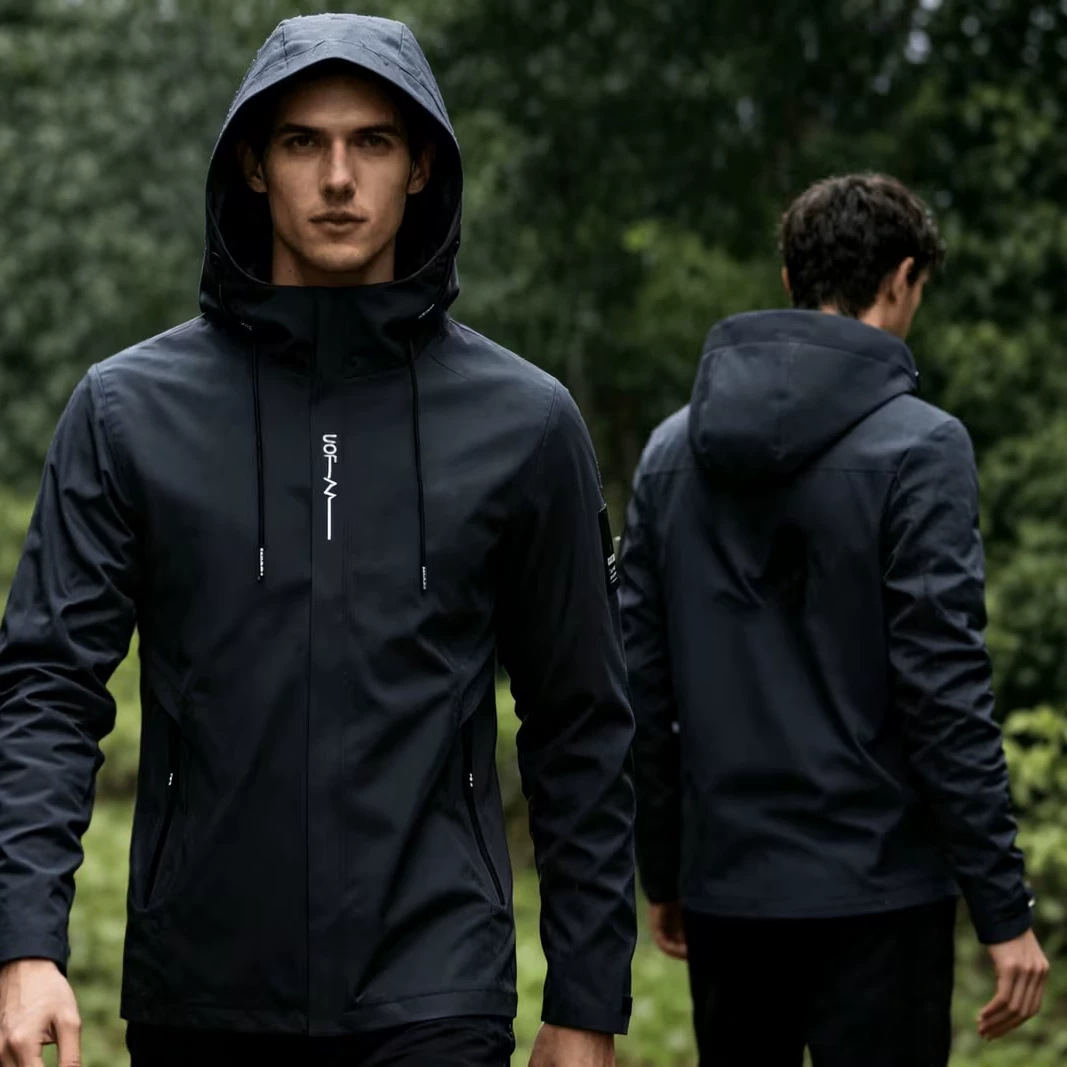 2025 Spring Men's Hooded Jacket, Men's Clothing Manufacturer Wholesale, Youth Korean Style Fashion Casual Sports Jacket
