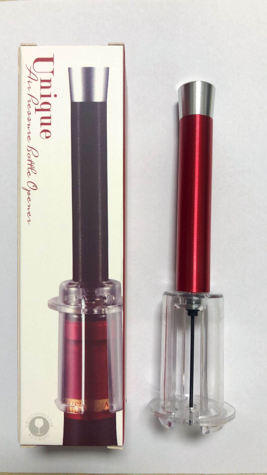 Abridor de botellas de vino a presión de aire traje de tubo de aluminio abridor de botellas de vino a presión de aire abridor de botellas traje al por mayor