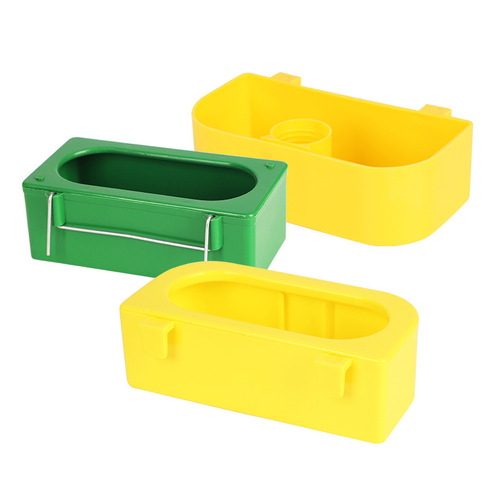 Bird wire hanging box bird trough anti-spreading bird food bowl bird automatic waterer bird drinking cup bird cage accessories supplies