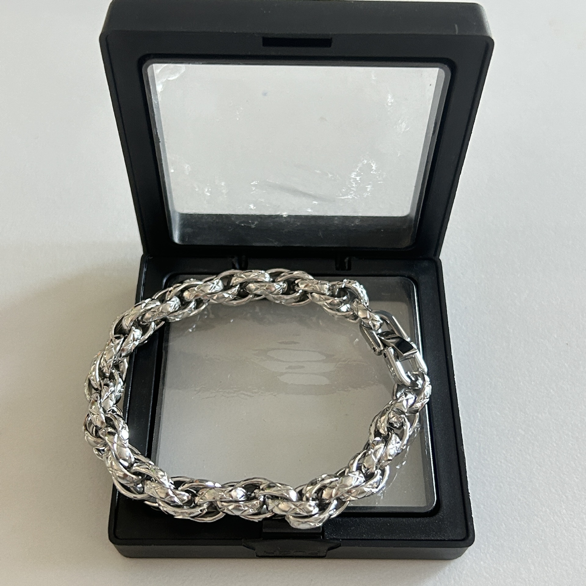 Trendy Brand Ins European and American Braided Titanium Steel Twist Bracelet Men's Niche Design Hip-Hop Versatile Couple Bracelet Bracelet Trendy