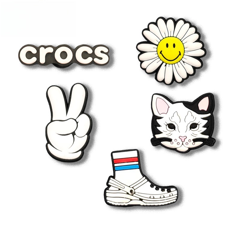 新しい下駄花シリコーン靴バックルソフト接着剤 diy 靴アクセサリー取り外し可能なアクセサリー工場卸売モール同じスタイル