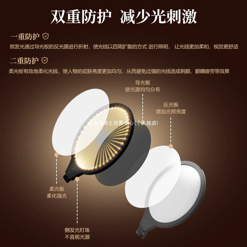Travel LED fill light for live streaming, lamp, 22W