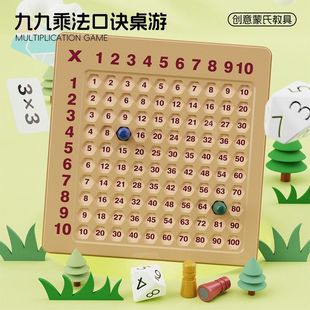Children's Magnetic Multiplication Table Practice Board Desktop Game Primary School Mathematics Oral Arithmetic Practice Toy Teaching Aids