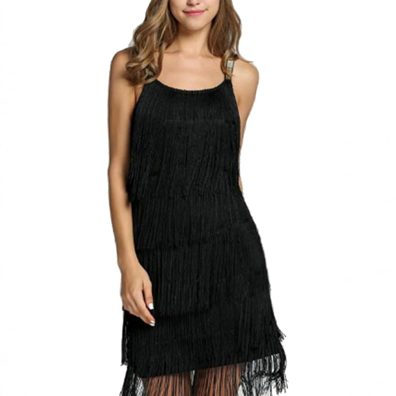 Cross-Border Amazon 1920 Retro Women's Nightclub Style Gatsby Sequin Tassel Skirt Suit Women's Disco Outfit