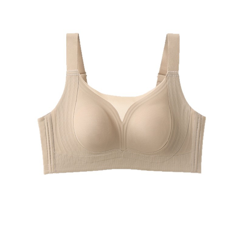 Liquid Foundation, Light and Slimming Underwear, Seamless, Invisible, Breathable, Non-Stuffy, Big Breasts, Bunny Ear Cup, Anti-Bump Bra