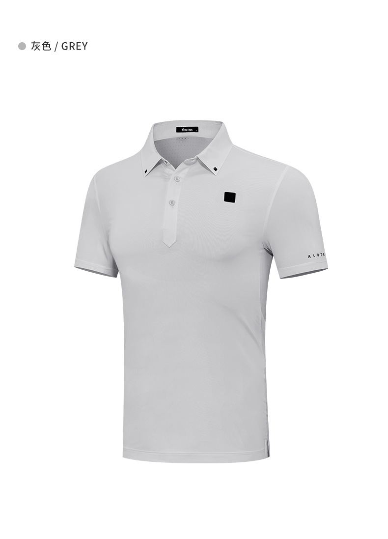 Áo phông thể thao nam ngắn tay chơi golf MMO EYES, chất liệu co giãn cao thoáng khí — M23YF002-Áo màu xanh lá cây, M23YF005-Áo màu xám, M23YF004-Áo màu đen, M23YF005-Áo màu trắng chi tiết 46
