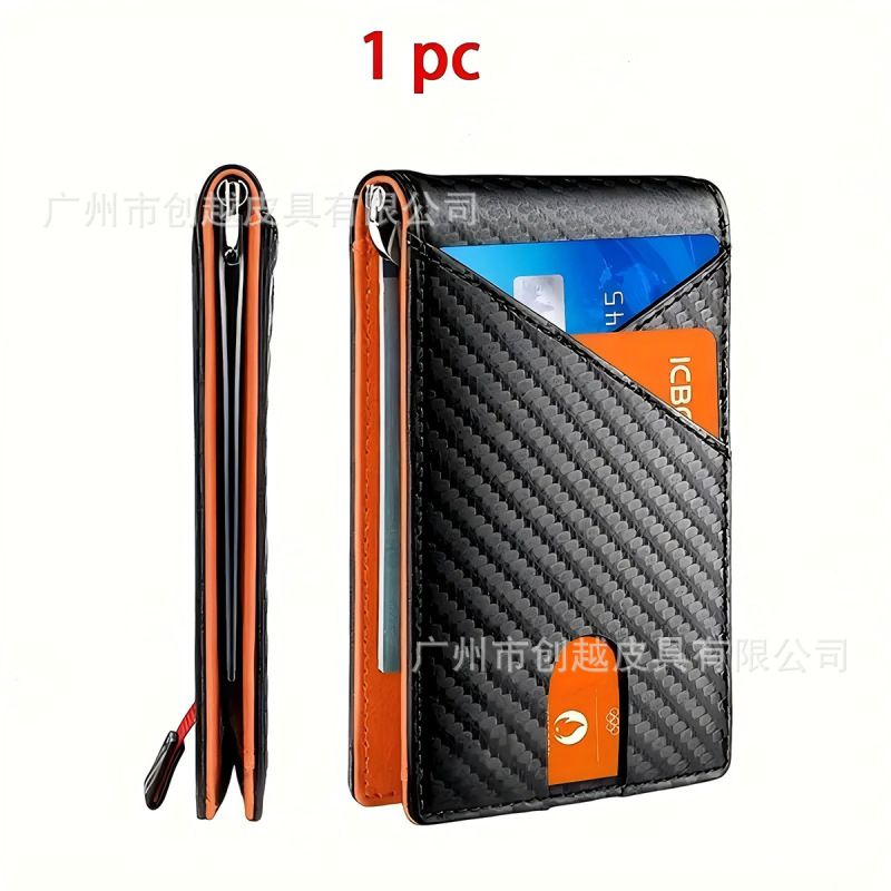 低価格超薄型 RFID 消磁カードホルダー メンズ財布 マルチカードスロット財布 薄型ドルホルダー カーボンファイバー財布|undefined