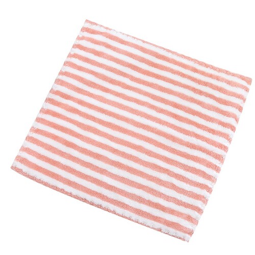 Factory Coral Fleece Stripe Towel Kitchen Absorbent Cloth Home Daily Use Comfortable Soft Hand Towel 
