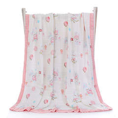 Wide-brimmed newborn baby bath towel cotton gauze baby children's bath towel one-piece drop-shipping washed cotton baby blanket