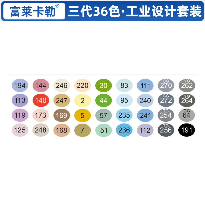 Xiupu Fule Kaler tres generaciones de rotuladores de cabeza suave alcohol aceite arte suave prueba de arte especial pluma importada