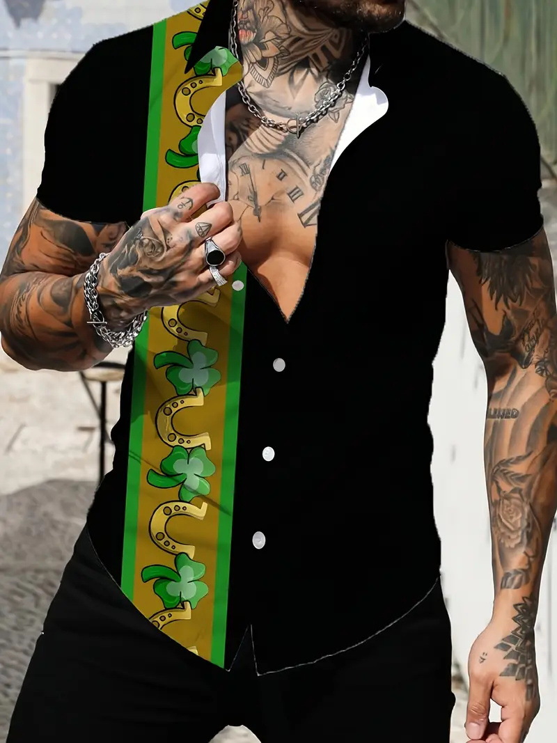 2024 verano nuevos hombres jóvenes vitalidad estilo universitario tendencia camisa de manga corta casual diaria coreana MB1