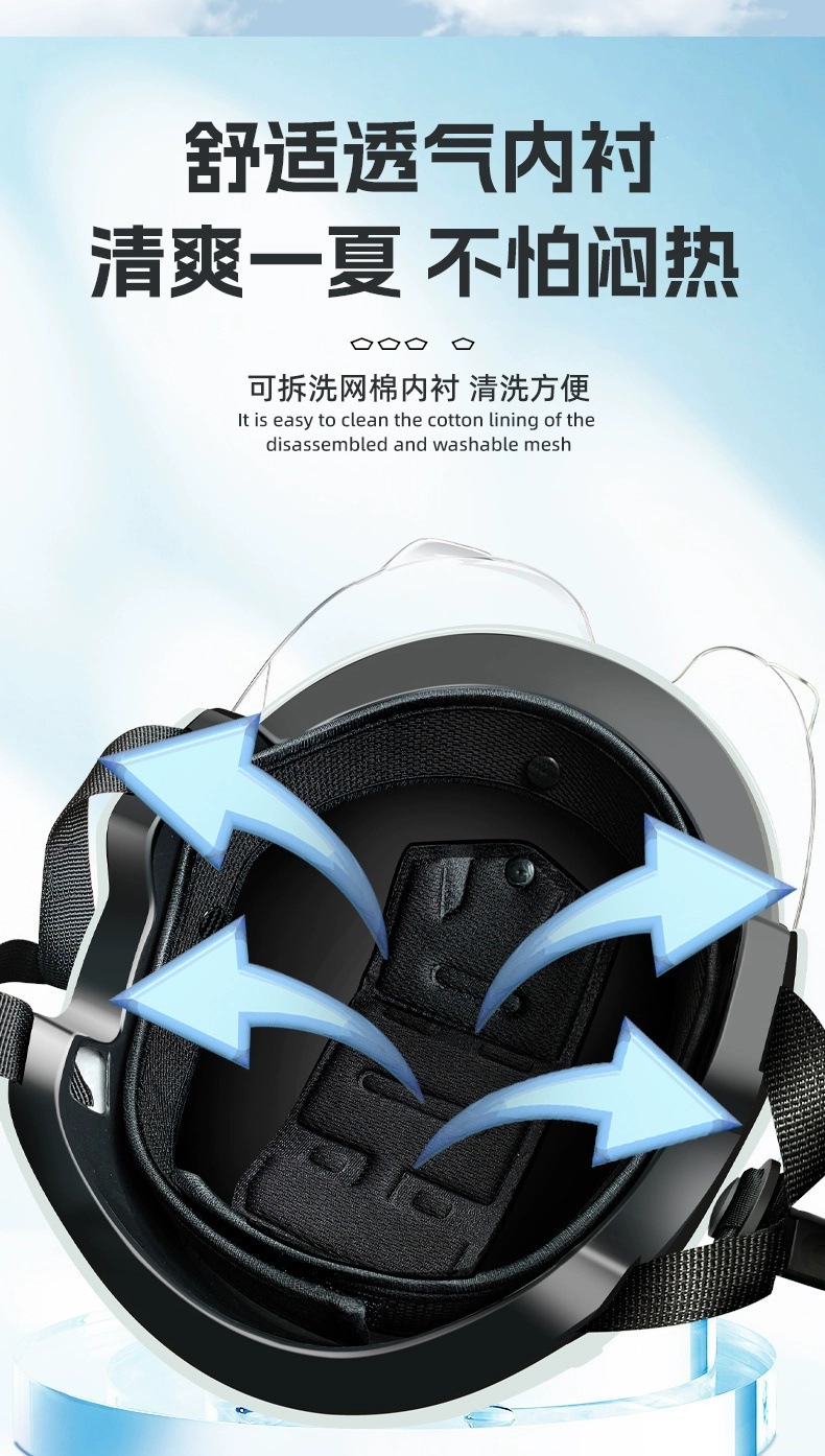 Electric vehicle helmet for summer, 3C certified, sun-protective, breathable safety helmet for motorcycle riding, windproof, suitable for all seasons, half helmet for electric scooters