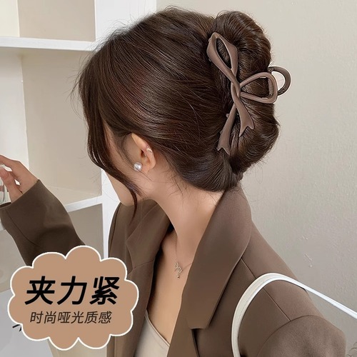 Butterfly knot minimalist large disc hair clip for women, back of the head hair clip, temperament shark clip, Korean style