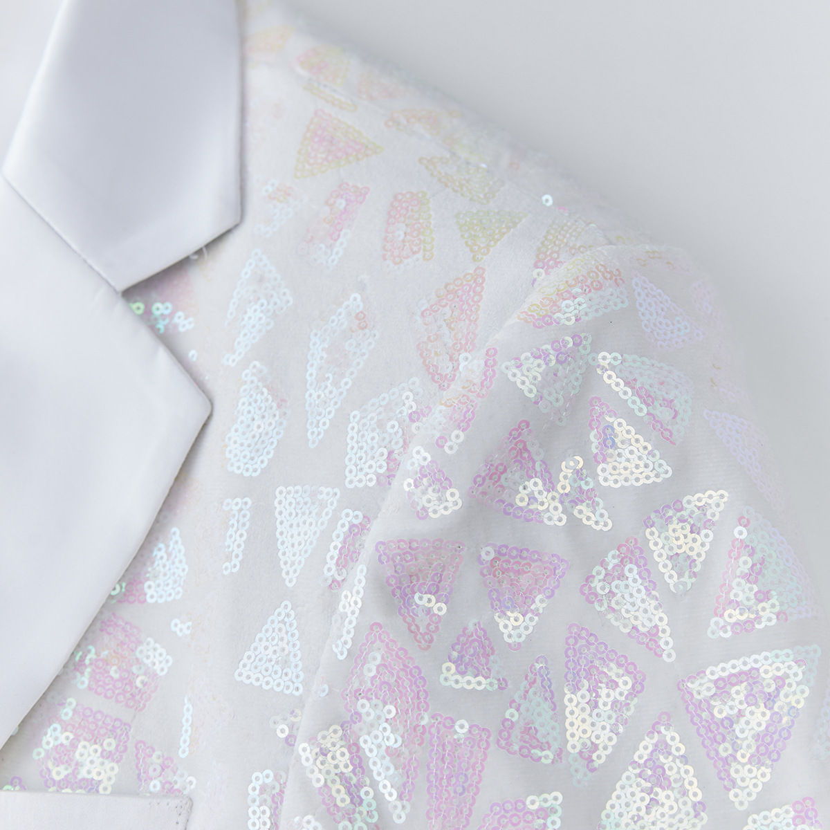 Sequined Triangle Men's Blazer For Evening Parties And Events_voghion.com