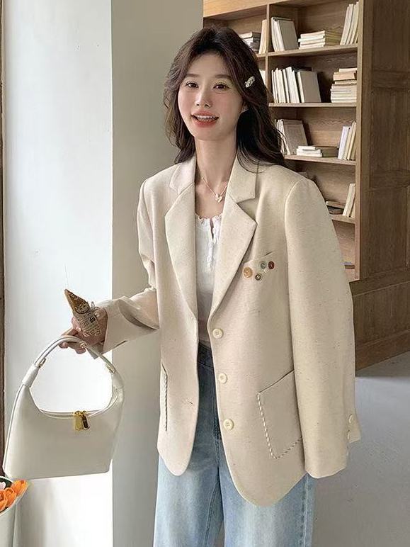 感西装外套女春秋2025新款休闲超好看西服小个子减龄时尚流行|undefined