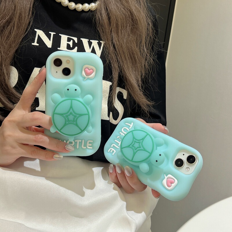 Suitable for Apple 17Promax Luminous Stand Turtle-Shaped Glowing Phone Case Iphone15/14/13/12Pro