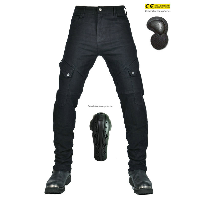 VOLERO motocicleta jeans hombres casual ejército verde motocicleta resistente a la caída ciclismo pantalones retro slim fit overoles Pantalones
